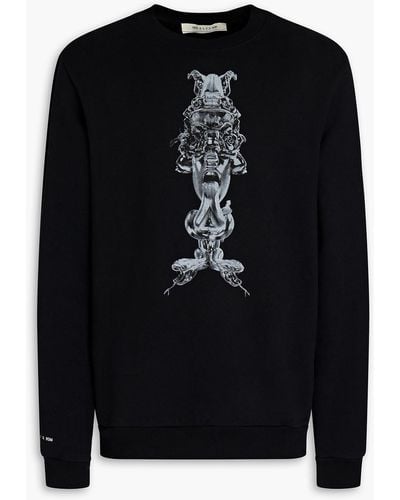 1017 ALYX 9SM Printed Cotton-fleece Sweatshirt - Black