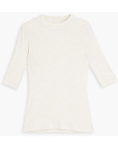 Rosetta Getty Mélange Cotton-jersey T-shirt - White
