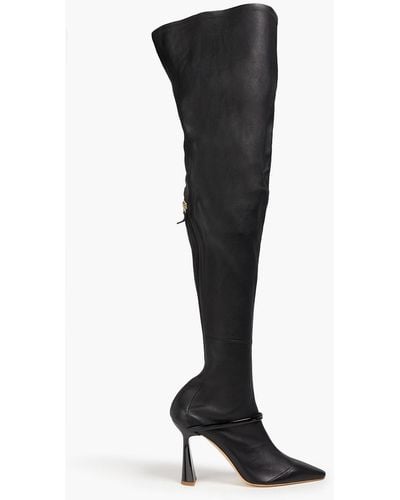Malone Souliers Leather Thigh Boots - Black