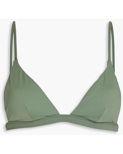 Onia Sani Triangle Bikini Top - Green