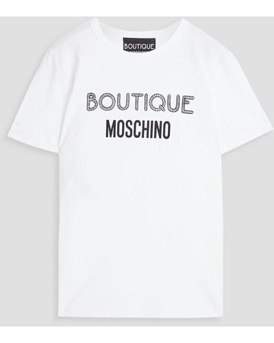Boutique Moschino Logo-print Cotton-jersey T-shirt - White