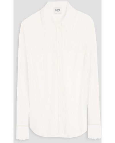 Claudie Pierlot Silk Crepe De Chine Shirt - White