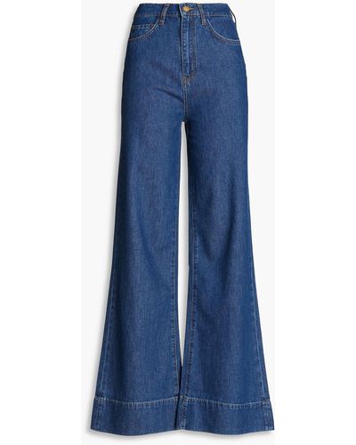 Triarchy Onassis High-rise Wide-leg Jeans - Blue