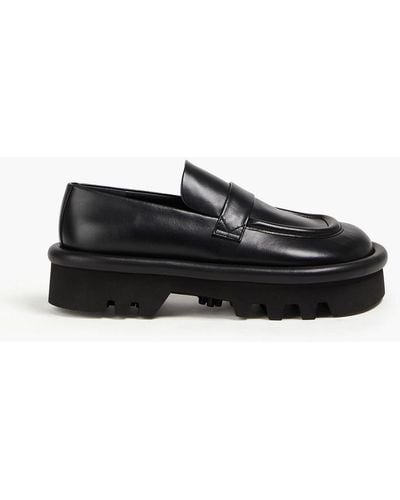 JW Anderson Faux Leather Loafers - Black