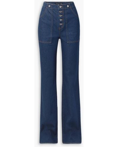 Veronica Beard Hoch sitzende jeans mit weitem bein - Blau