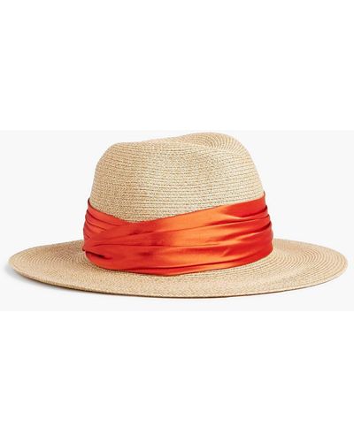 Eugenia Kim Courtney Satin-trimmed Paper Panama Hat - Natural