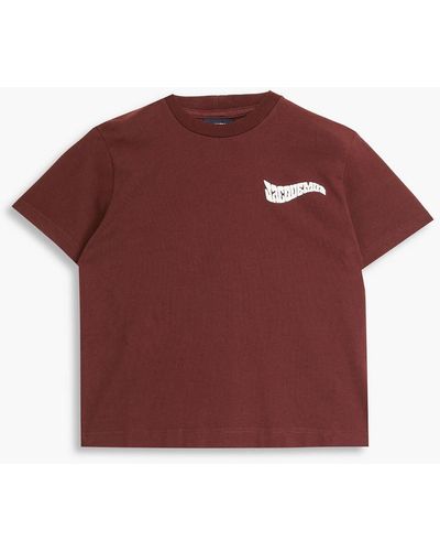 Jacquemus Camargue t-shirt aus baumwoll-jersey mit logoprint - Rot