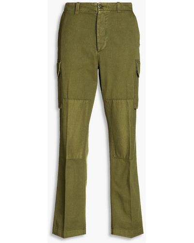 Officine Generale Orson Cotton-twill Cargo Trousers - Green