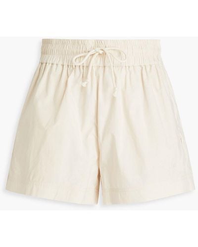 FRAME Cotton-poplin Shorts - Natural