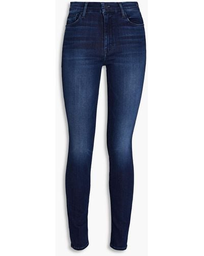 Mother Looker halbhohe skinny jeans - Blau