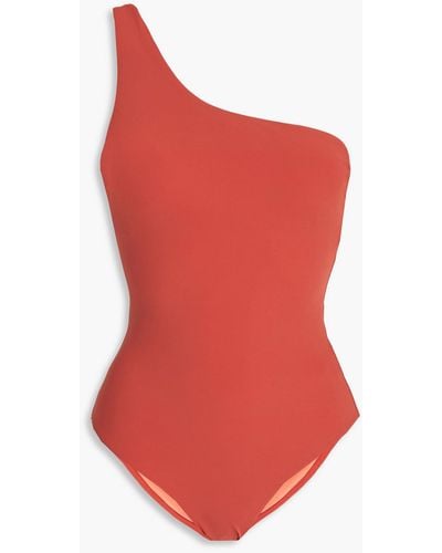 Jets by Jessika Allen One-shoulder Swimsuit - Red