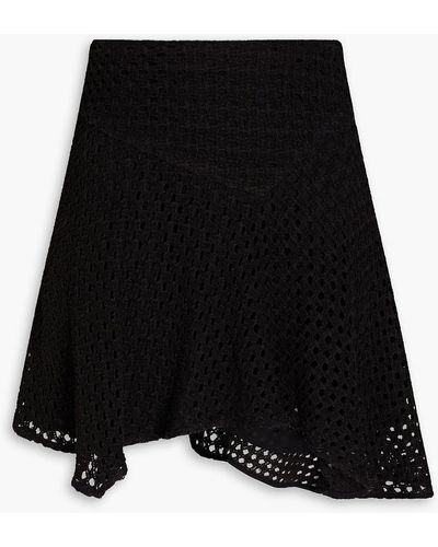 IRO Augusti Crochet-knit Mini Skirt - Black