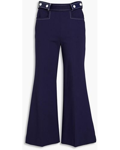 Zimmermann Belted Jersey Wide-leg Pants - Blue
