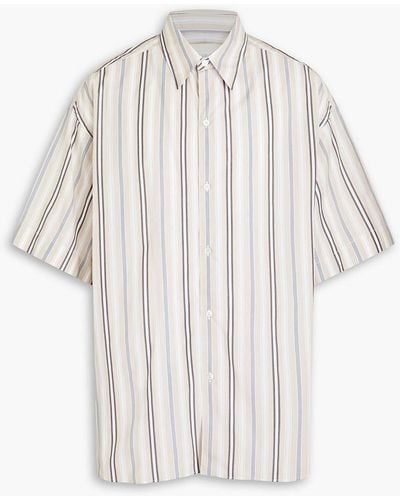 Studio Nicholson Soronos Oversized Striped Cotton-poplin Shirt - White