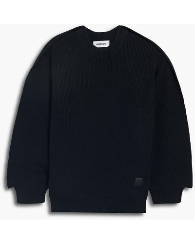 Ambush Ribbed Wool Sweater - Blue