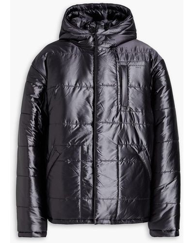 Maison Kitsuné Quilted Shell Hooded Jacket - Black