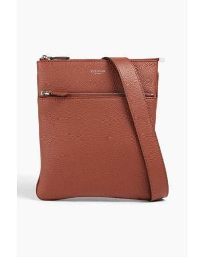 Serapian North South Pebbled-leather Shoulder Bag - Brown