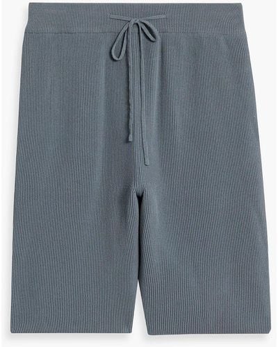 LE17SEPTEMBRE Shorts aus einer gerippten baumwollmischung - Blau