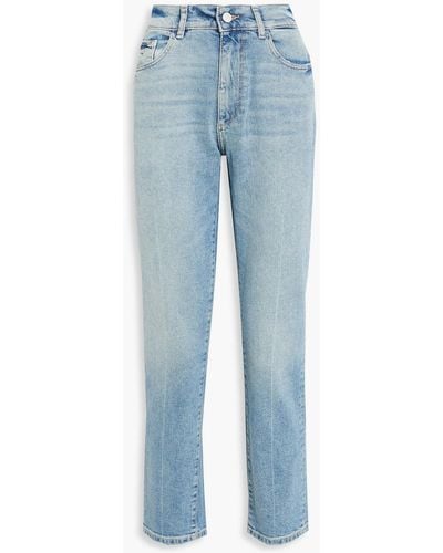 DL1961 Bella Cropped High-rise Straight-leg Jeans - Blue