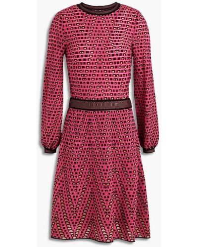 M Missoni Crochet-knit Dress - Pink