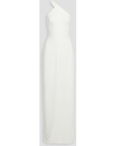 Halston Brianna One-shoulder Crepe Gown - White