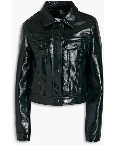 Proenza Schouler Faux Patent-leather Jacket - Black