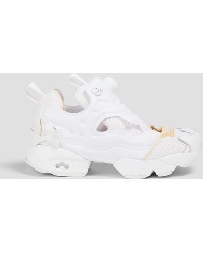 Reebok - Maison Margiela Project 0 Memory Of Leather And Mesh Trainers - - Us 9.5 - White