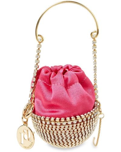 Rosantica Baby Ghizlan Crystal-embellished Satin Bucket Bag - Multicolor