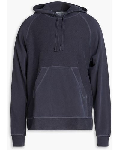 Officine Generale Octave French Cotton-terry Hoodie - Blue