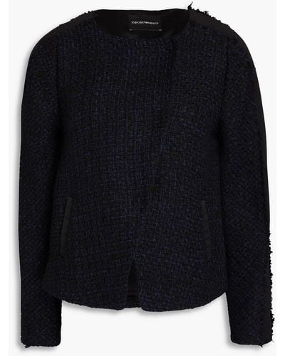 Emporio Armani Metallic Tweed Jacket - Black