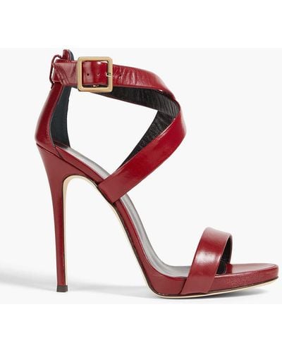 Giuseppe Zanotti Coline 110 Leather Sandals - Red