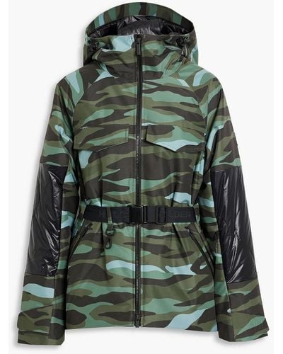 Holden Quilted Camouflage-print Hooded Ski Jacket - Green