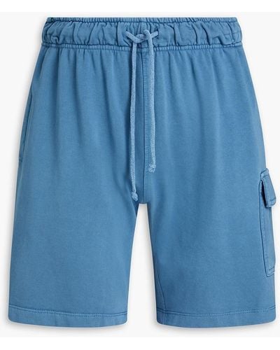 Onia Shorts aus baumwollfrottee mit tunnelzug - Blau