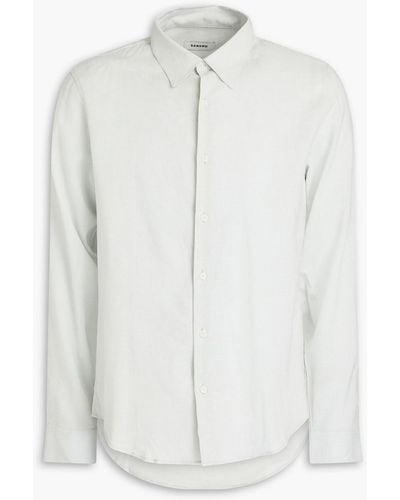 Sandro Cotton, Lyocell And Linen-blend Shirt - White