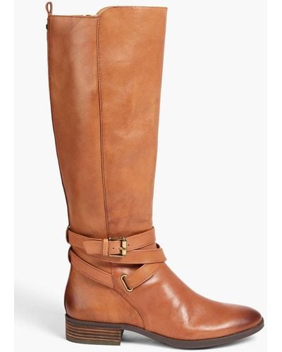Sam Edelman Pansy Burnished Leather Boots - Brown