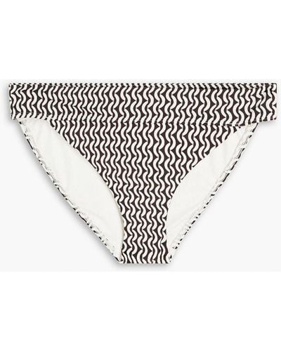 Jets by Jessika Allen Ipanema Printed Low-rise Bikini Briefs - White