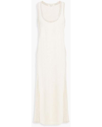 Rag & Bone Linen-blend Jersey Midi Dress - White