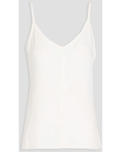 James Perse Lyocell And Linen-blend Camisole - White