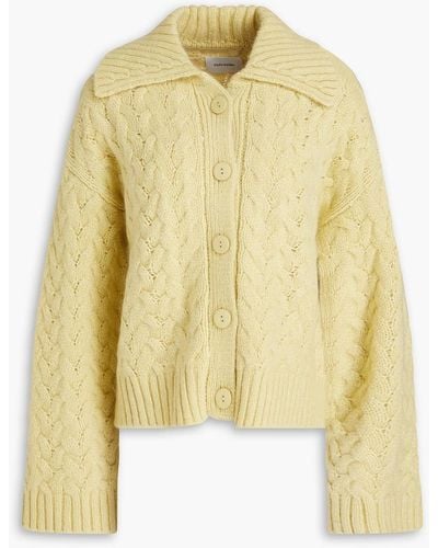 Holzweiler Cable-knit Cardigan - Yellow