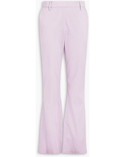 Magda Butrym Lyocell-blend Sateen Flared Trousers - Pink