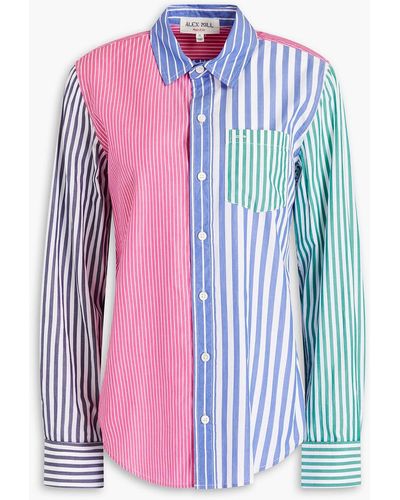 Alex Mill Striped Cotton-poplin Shirt - Pink