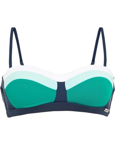 Jets by Jessika Allen Revolve Color-block Bandeau Bikini Top - Blue