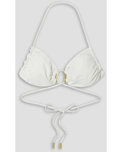 Cult Gaia Liana Embellished Bikini Top - White
