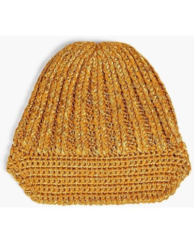Missoni Ribbed-knit Beanie - Natural