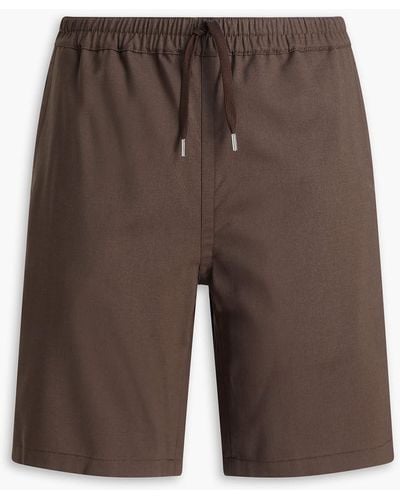 Sandro Alpha Wool-blend Drawstring Shorts - Brown