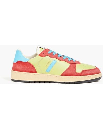 RE/DONE 80s Basketball Color-block Suede And Leather Sneakers - Multicolour