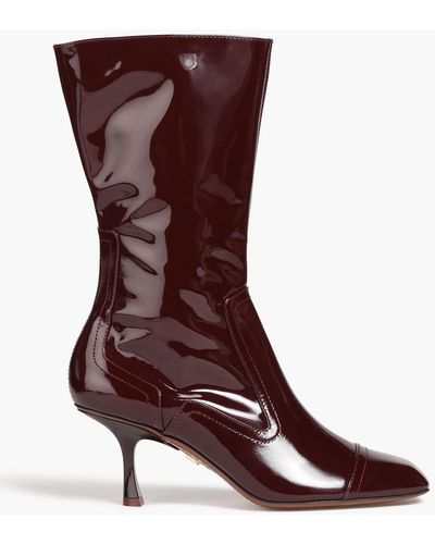 Zimmermann Patent-leather Ankle Boots - Brown