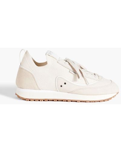 Zimmermann Suede And Stretch-knit Sneakers - White