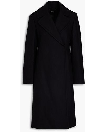 Theory Double-breasted Wool Coat - Black