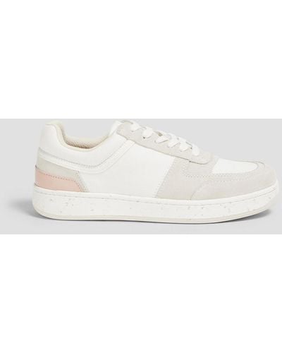 Goodnews Mack Color-block Canvas And Suede Sneakers - White